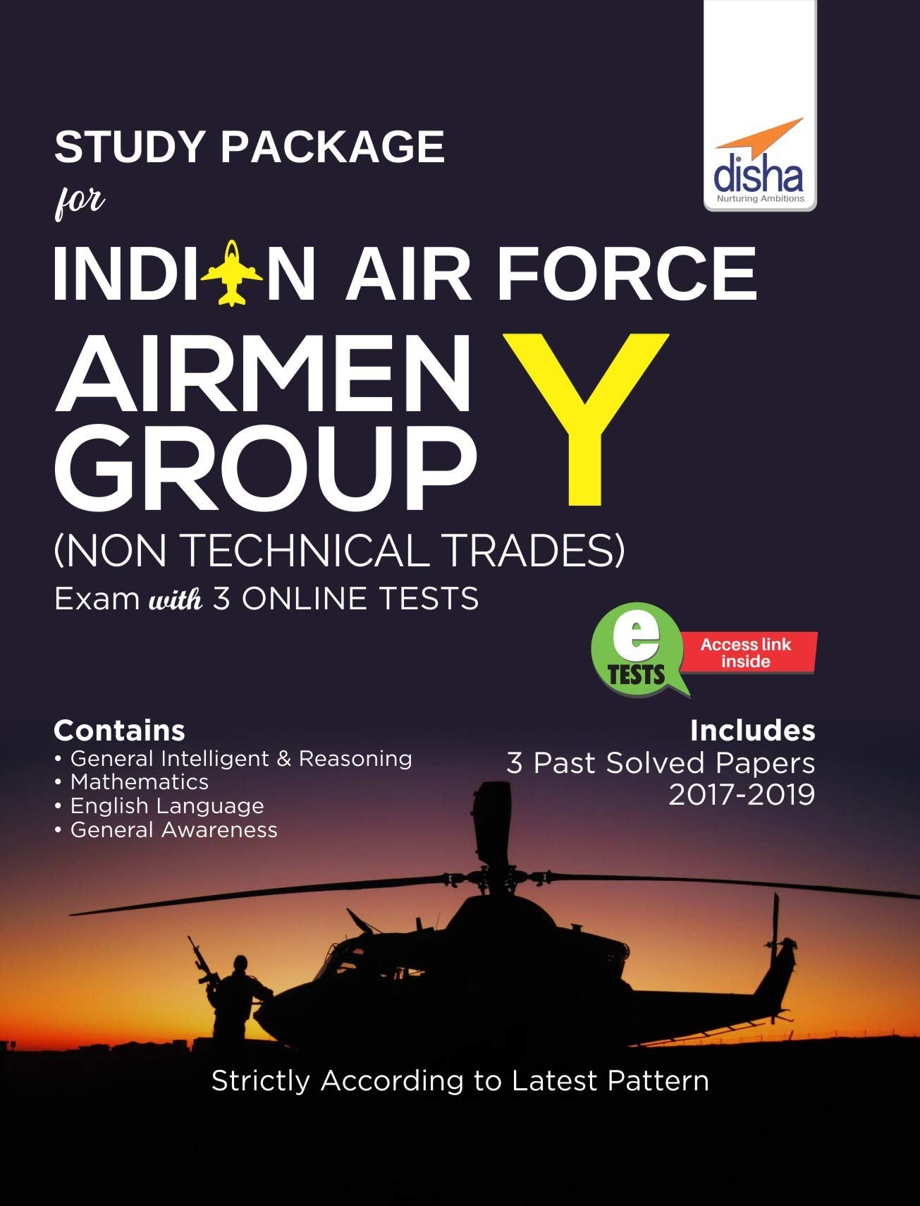 Study Package For Indian Air Force Airmen Group Y (NonTechnical Trades) Exam With 3 Online Sets