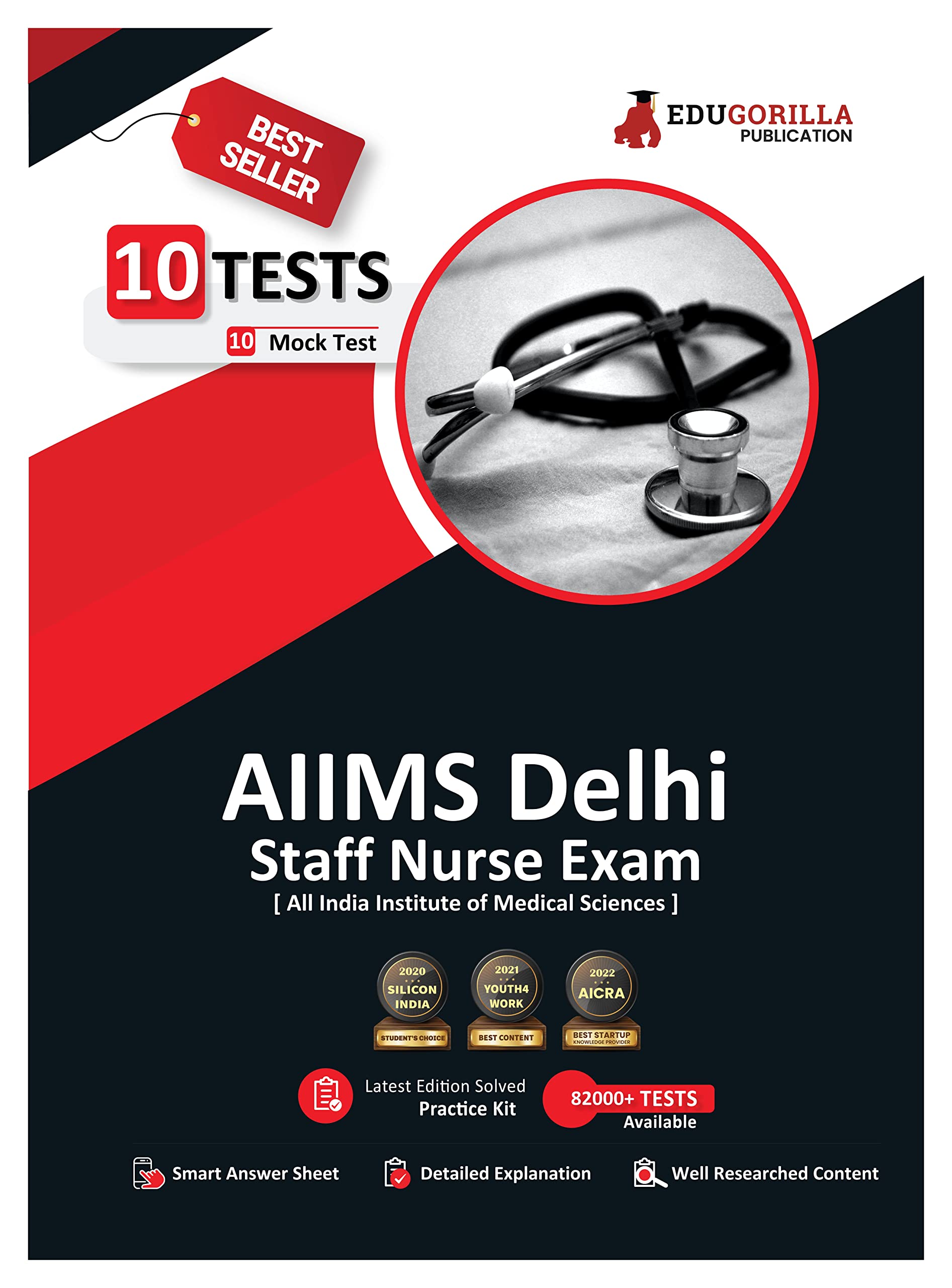 Aiims Delhi Staff Nurse Exam 2024  All India Institute Of Medical Sciences  10 Full Length Mock Tests (2000 Solved Questions) 