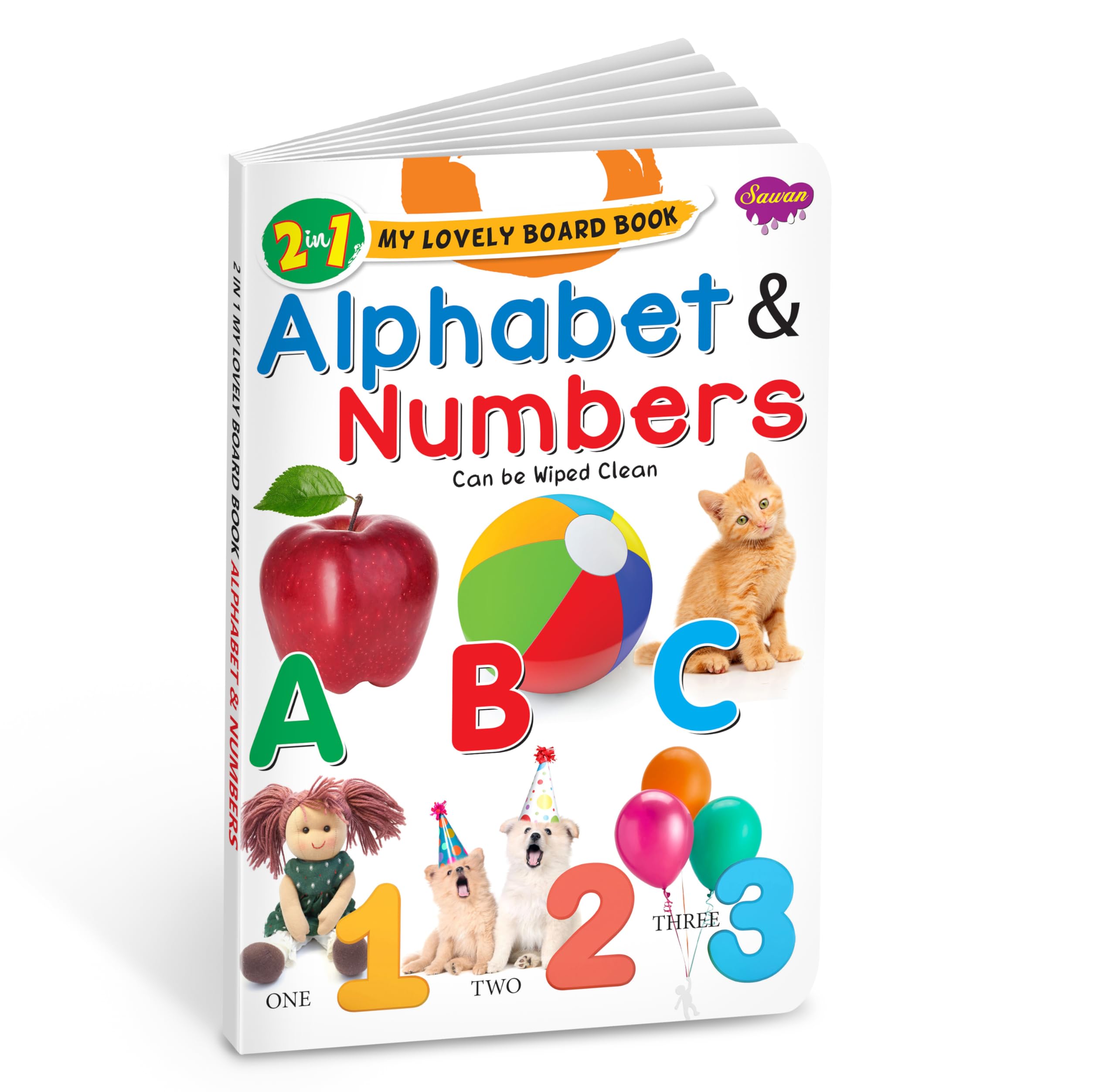 2 In 1 My Lovely Board Book | Alphabet And Numbers