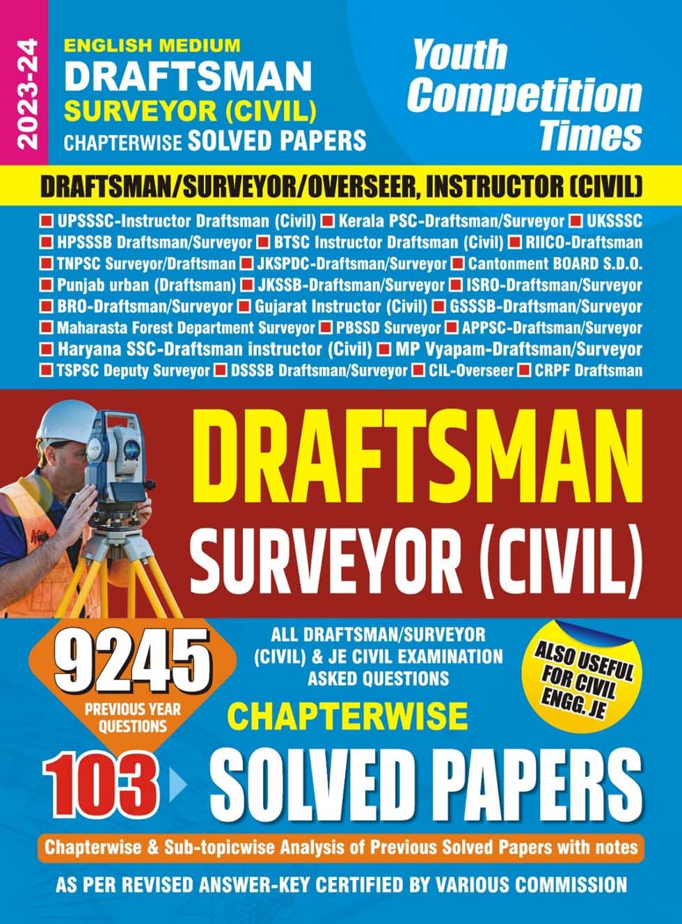 Youth Competition Times DRAFTSMAN INSTRUCTOR (CIVIL) Also useful for Civil Engineering JE | English Medium