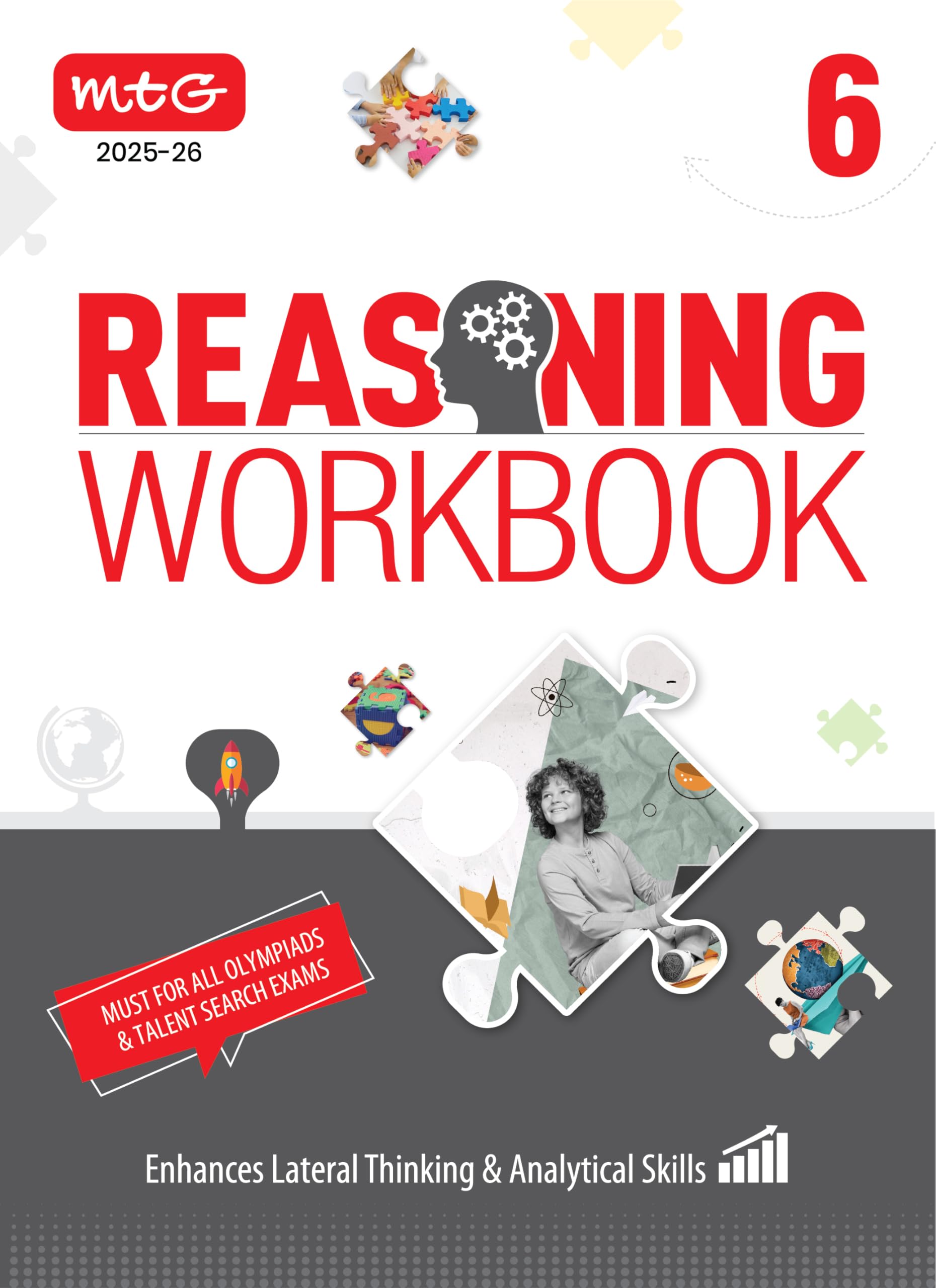 Mtg Olympiad Reasoning Workbook Class 6  Enhances Lateral Thinking & Analytical Skills | Must For Sof & All Olympiad & Talent S