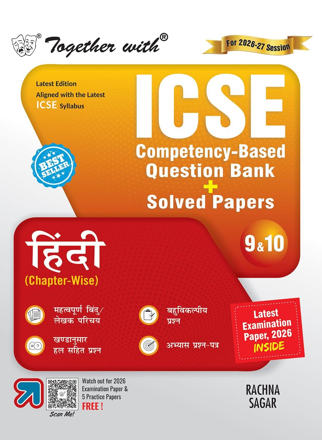 Together with ICSE Question Bank Hindi Class 9 & 10 for 2027 board exams | With Last 10+ Years PYQs, Latest Examination Paper 20