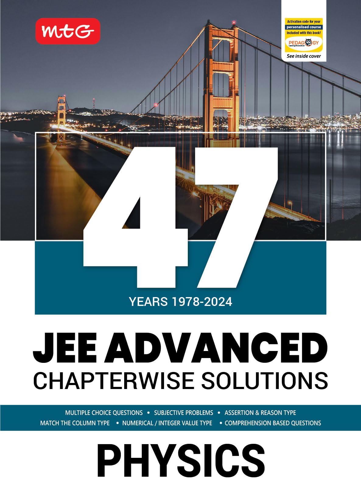 MTG 47 Years JEE Advanced (19782023) Chapterwise Previous Years Solved Question Papers Physics Book | JEE Advanced PYQ For 202