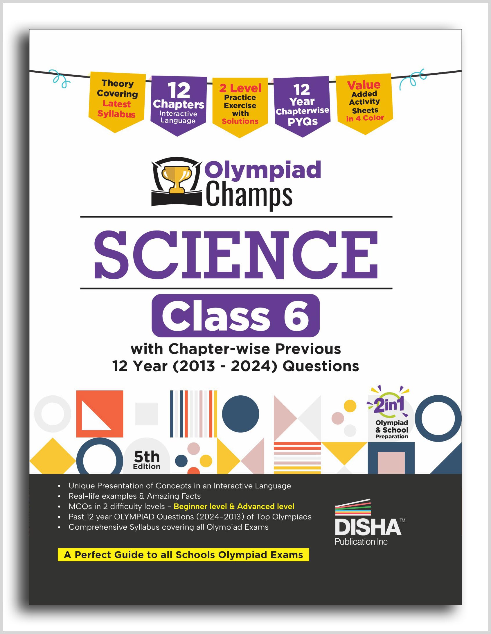 Disha Olympiad Champs Science Class 6 With ChapterWise Previous 12 Year (2013  2024) Questions 5Th Edition | Complete Prep Gui