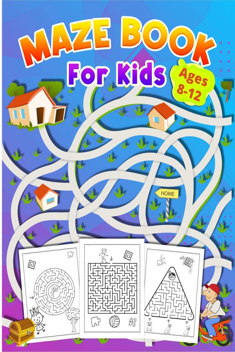 Maze Book For Kids Ages 812 : Activity Book For Kids Ages 812 | Great Gift For Boys & Girls Ages 612, Workbook For Games, Puz