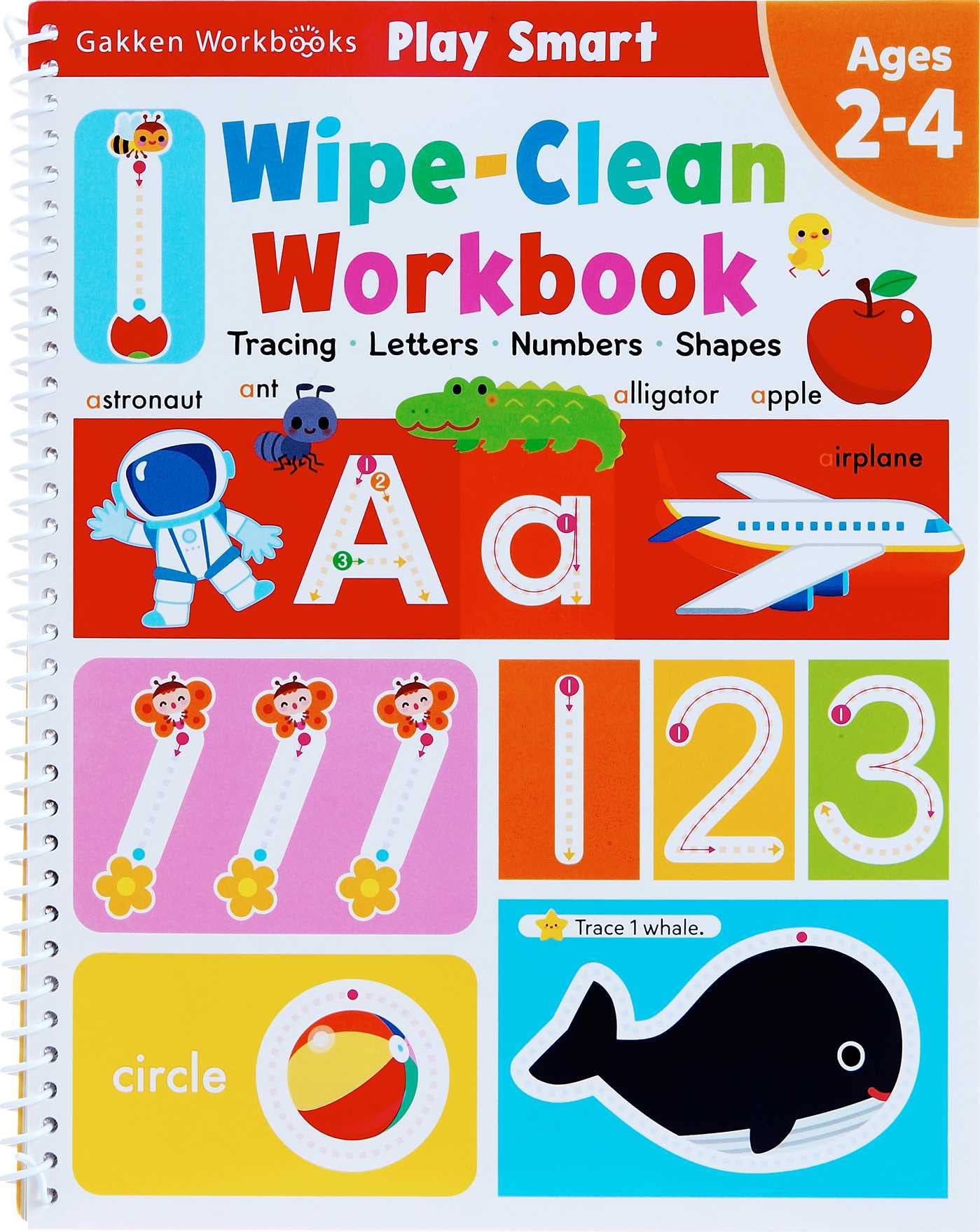 Play Smart WipeClean Workbook: Ages 24: Tracing, Letters, Numbers, Shapes