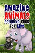 Amazing animals coloring book for kids : Coloring book with jungle and domestic animals made with professional graphics for girl