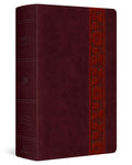 ESV Large Print Personal Size Bible, Red Letter (TruTone, Mahogany, Trellis Design)
