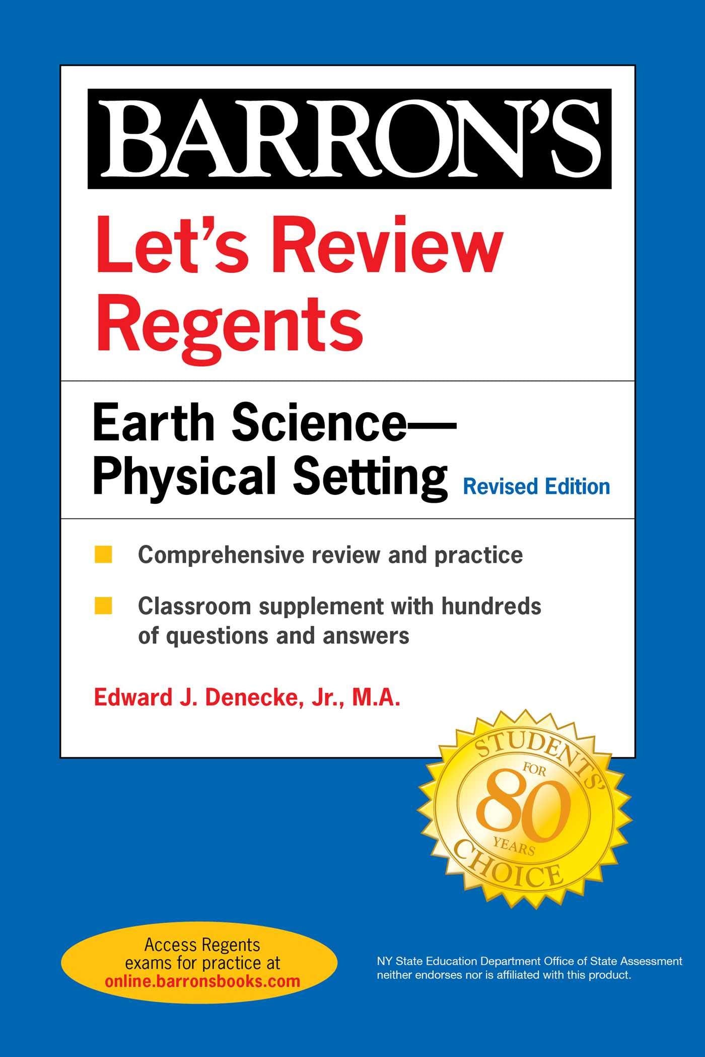 Lets Review Regents: Earth SciencePhysical Setting Revised Edition (Barrons New York Regents)