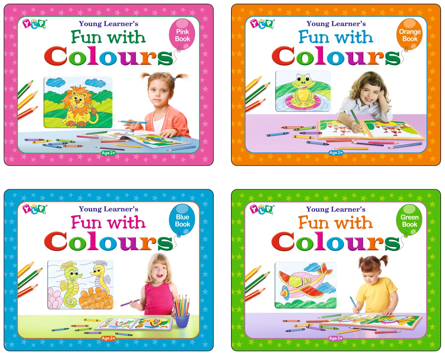Fun with Colours (Set of 4 Books): Perfect Gift for Children Who Love Colouring, Drawing & Painting | Premium Quality Paper | Co