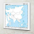 SMALL  100 ASIA POLITICAL OUTLINE MAP FOR SCHOOL|Geography map of Asia for students