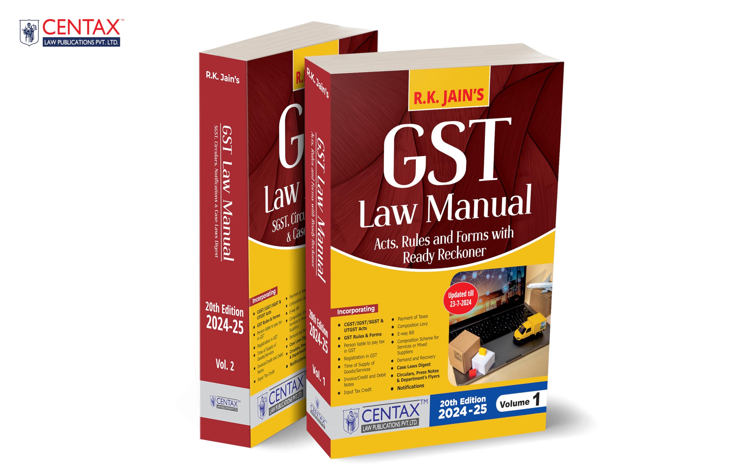 R.K. JainS Gst Law Manual [Finance (No. 2) Bill 2024]  Incorporating Gst Acts, Rules, Forms With Gst Ready Reckoner Along Wit