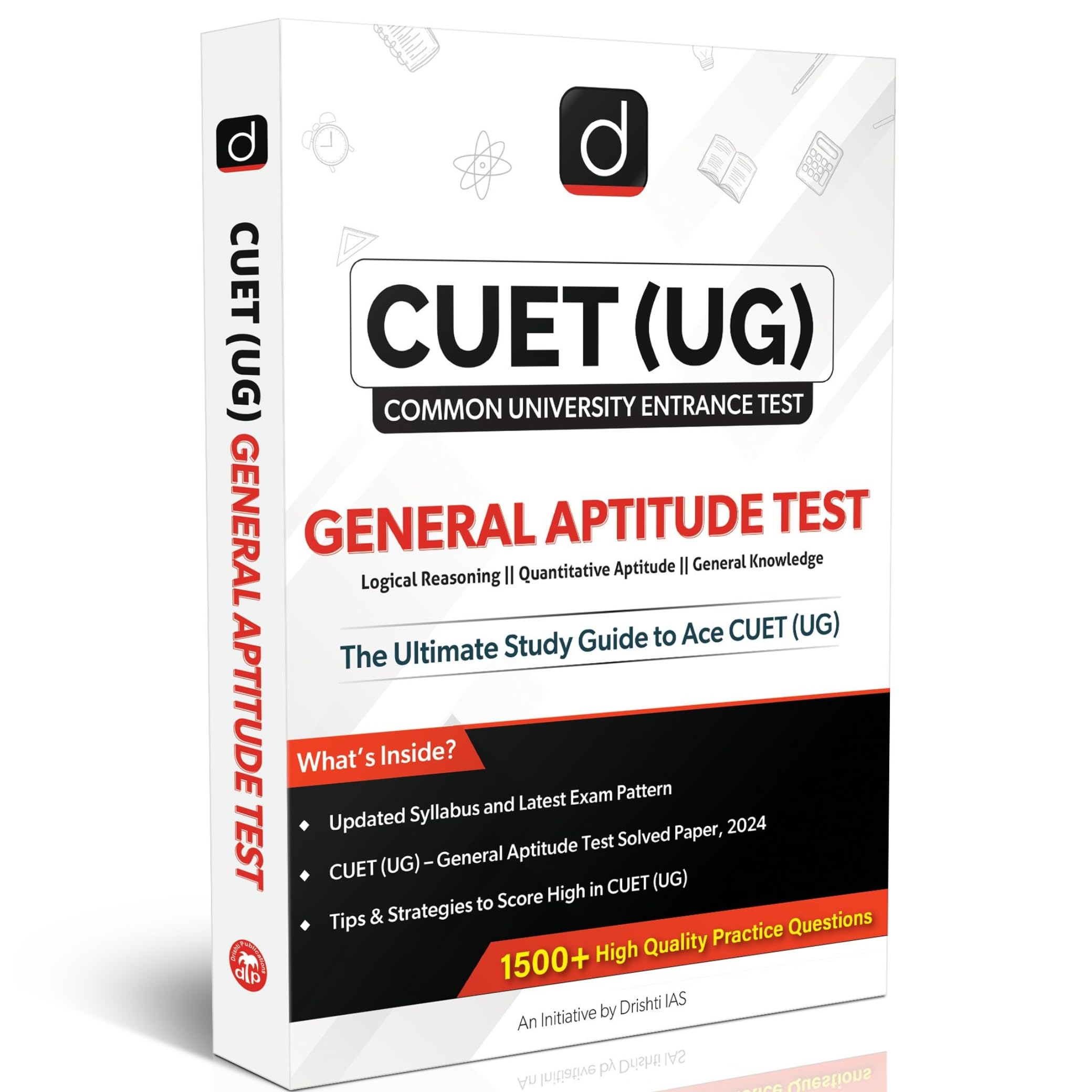 Drishti Ias Cuet Ug Entrance Exam Book 2025, General Aptitude Test Gat Study Guide, Covers Logical Reasoning, Quantative Aptitud