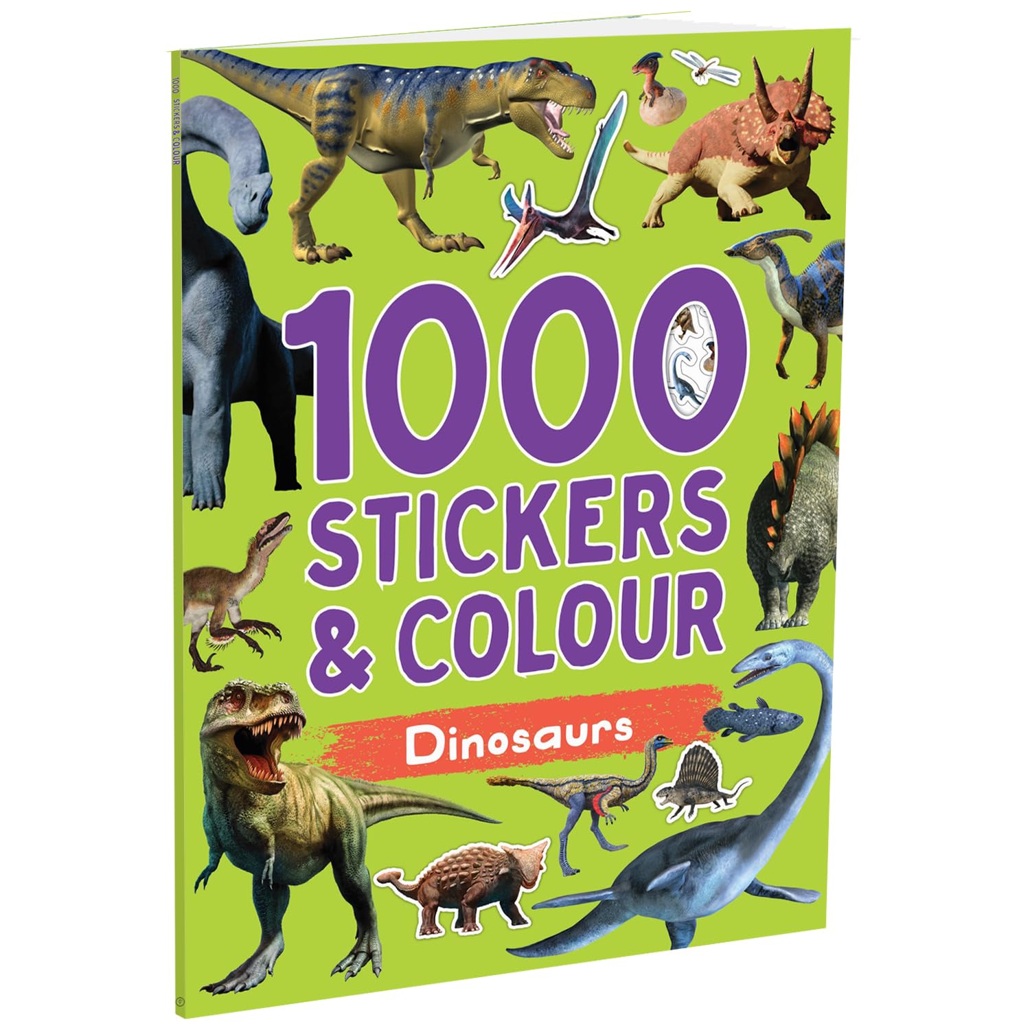 1000 Stickers & Colour: Dinosaurs | Fun Sticker & Coloring Book for Kids | Prehistoric Adventure with TRex, Triceratops & More 