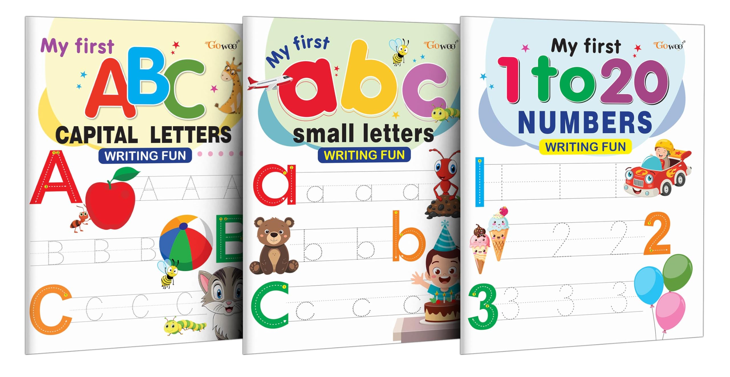 My First Capital Letters ABC, Small Letters abc and Numbers 120 Writing Fun : Writing Fun Tracing Book, Early Learning Writing 