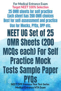 NEET UG Set of 25 OMR Sheets (200 MCQs each) For Self Practice Mock Tests Sample Paper PYQs : NEET DPP Previous Year Test Series