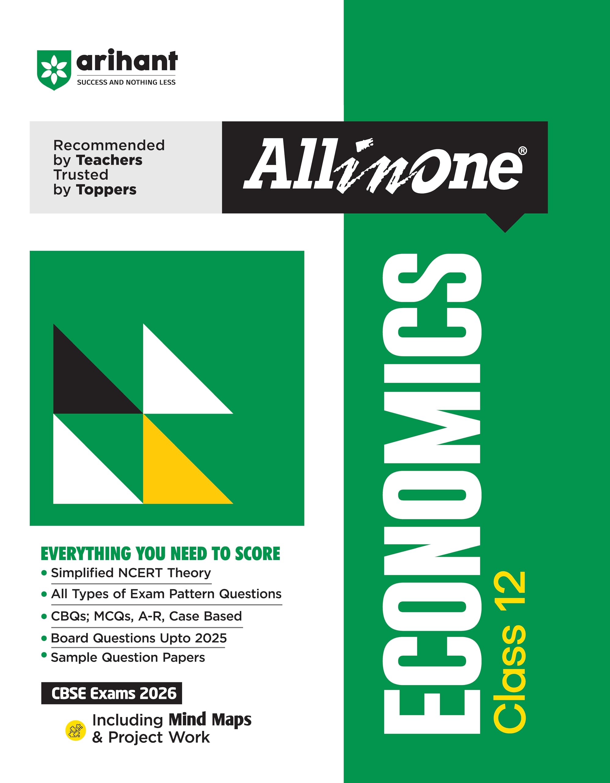 Arihant All In One Economics Class 12 For Cbse Exams 202526 | Simplified Theory, Topicwise Illustrations & Practice Questions, 