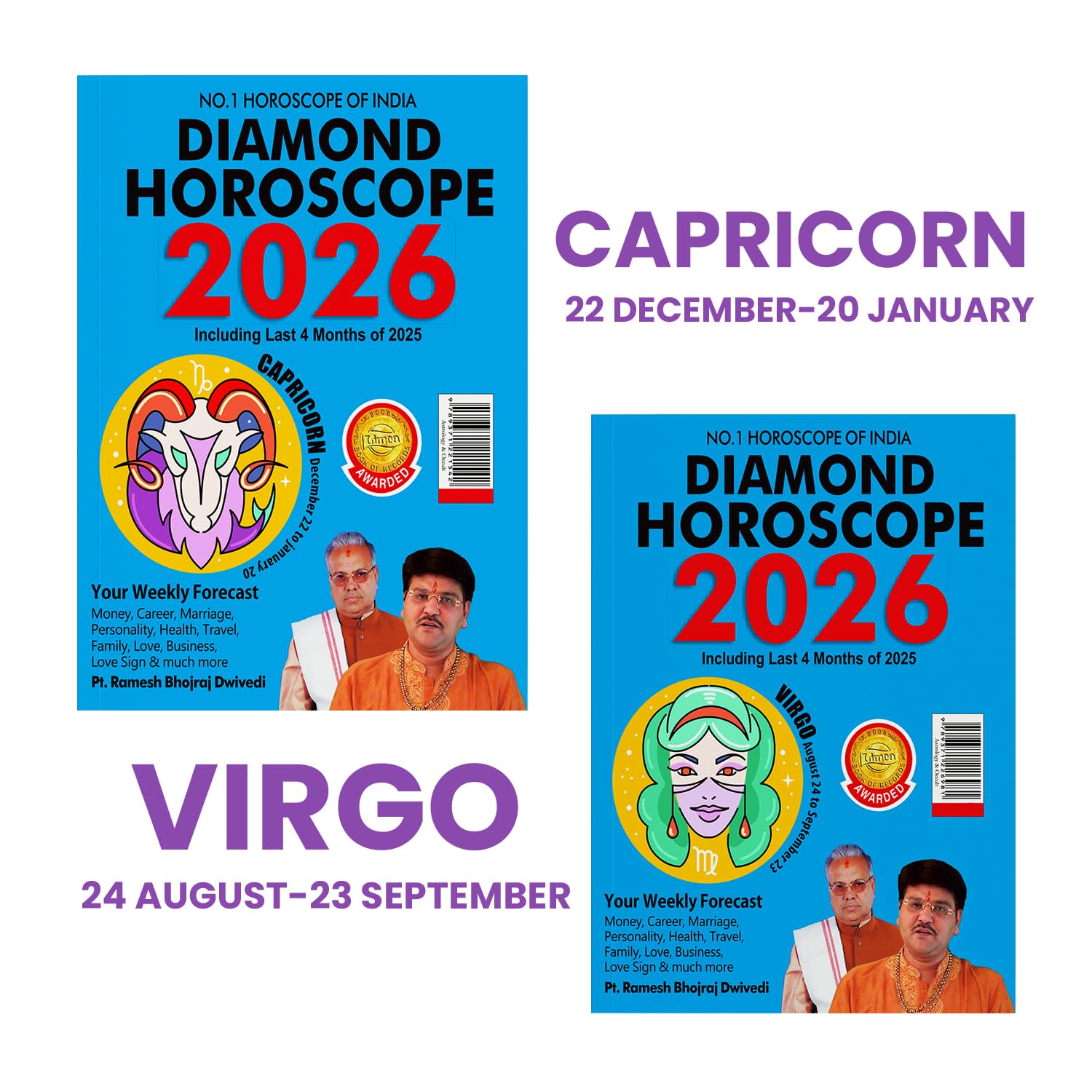 Horoscope 2026 : Sun Sign Book of Capricorn + Virgo