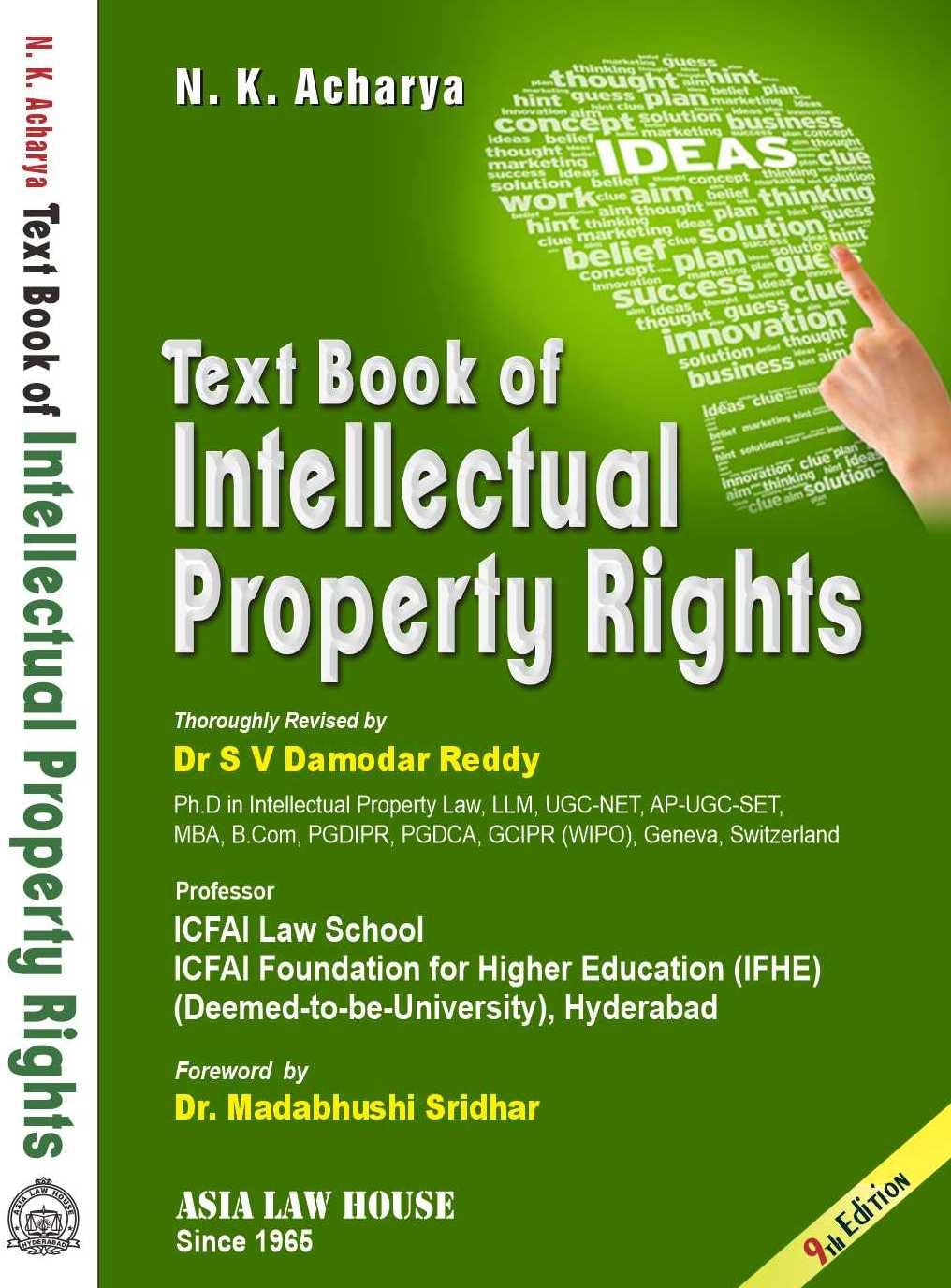 Text Book Of Intellectual Property Rights 9Th Edn.  25 (Paperback, N.K. Acharya)