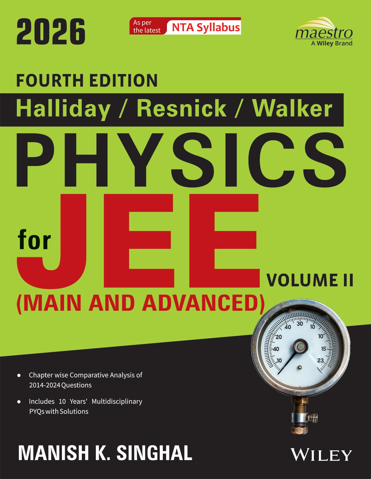 Wileys Halliday / Resnick / Walker Physics for JEE (Main & Advanced), Vol II, 4ed, 2026