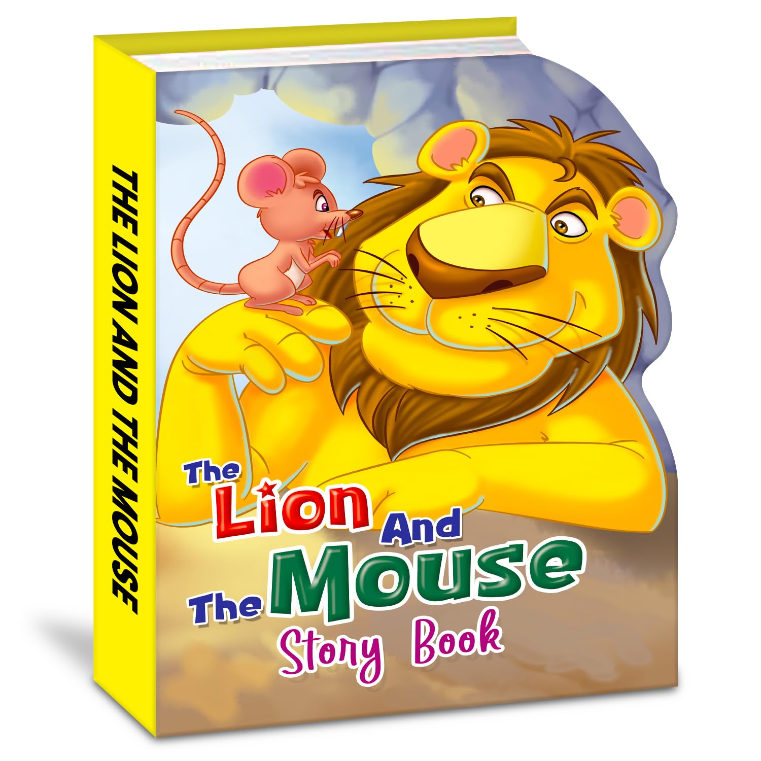 Hello Friend Books My Shaped Story Book: The Lion and the Mouse  Shaped Story Board Book for Kids