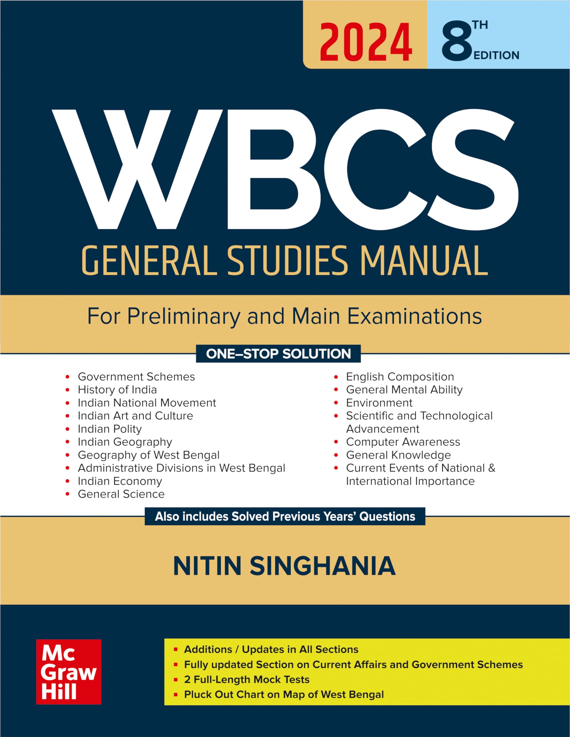 Wbcs General Studies Manual 2024 (English)| 8Th Edition| Wbpsc | West Bengal Civil Services
