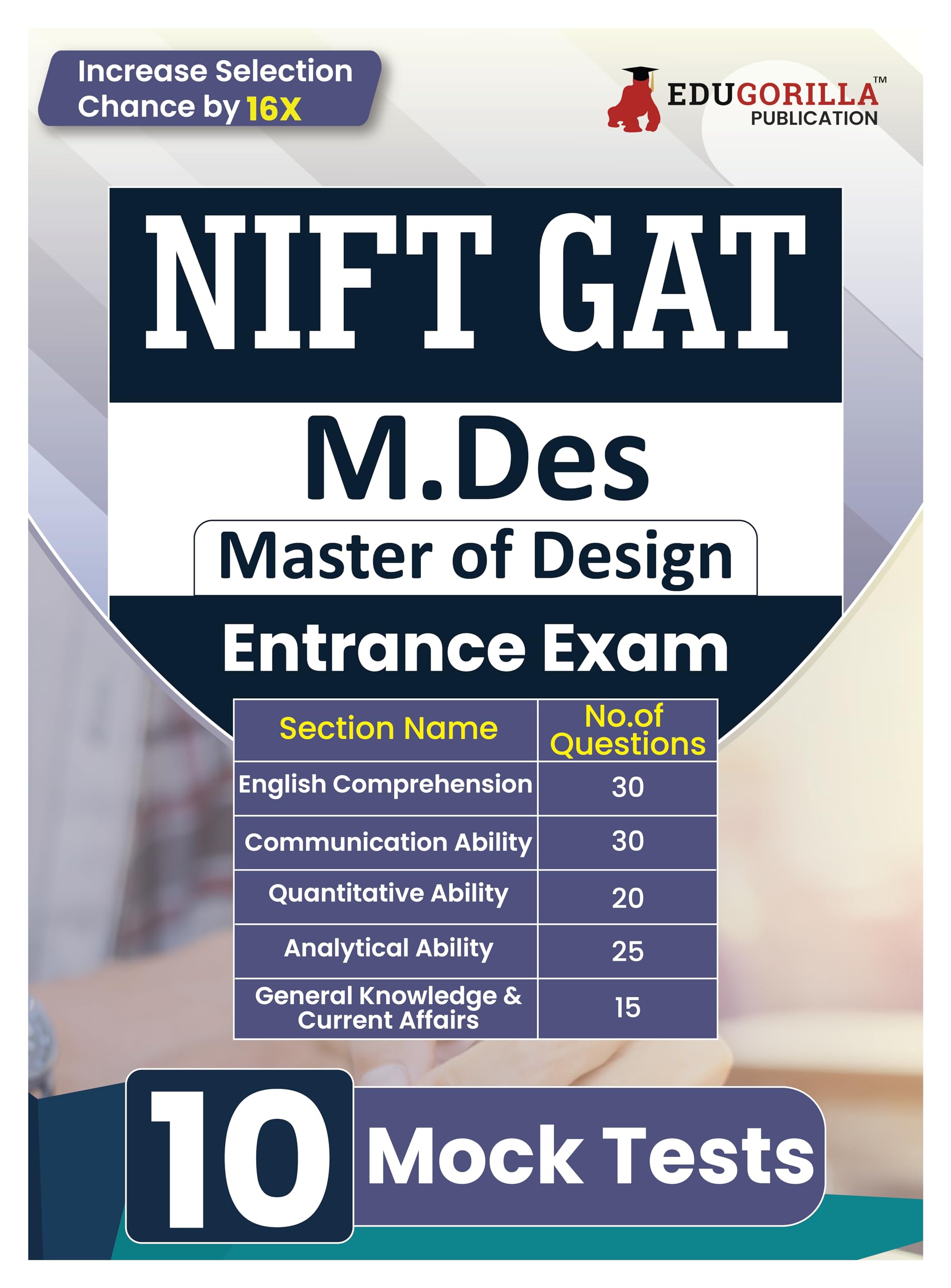 Nift Gat M.Des 2024 | General Ability Test For Master Of Design | 10 Full Length Practice Mock Tests With Free Access To Online 