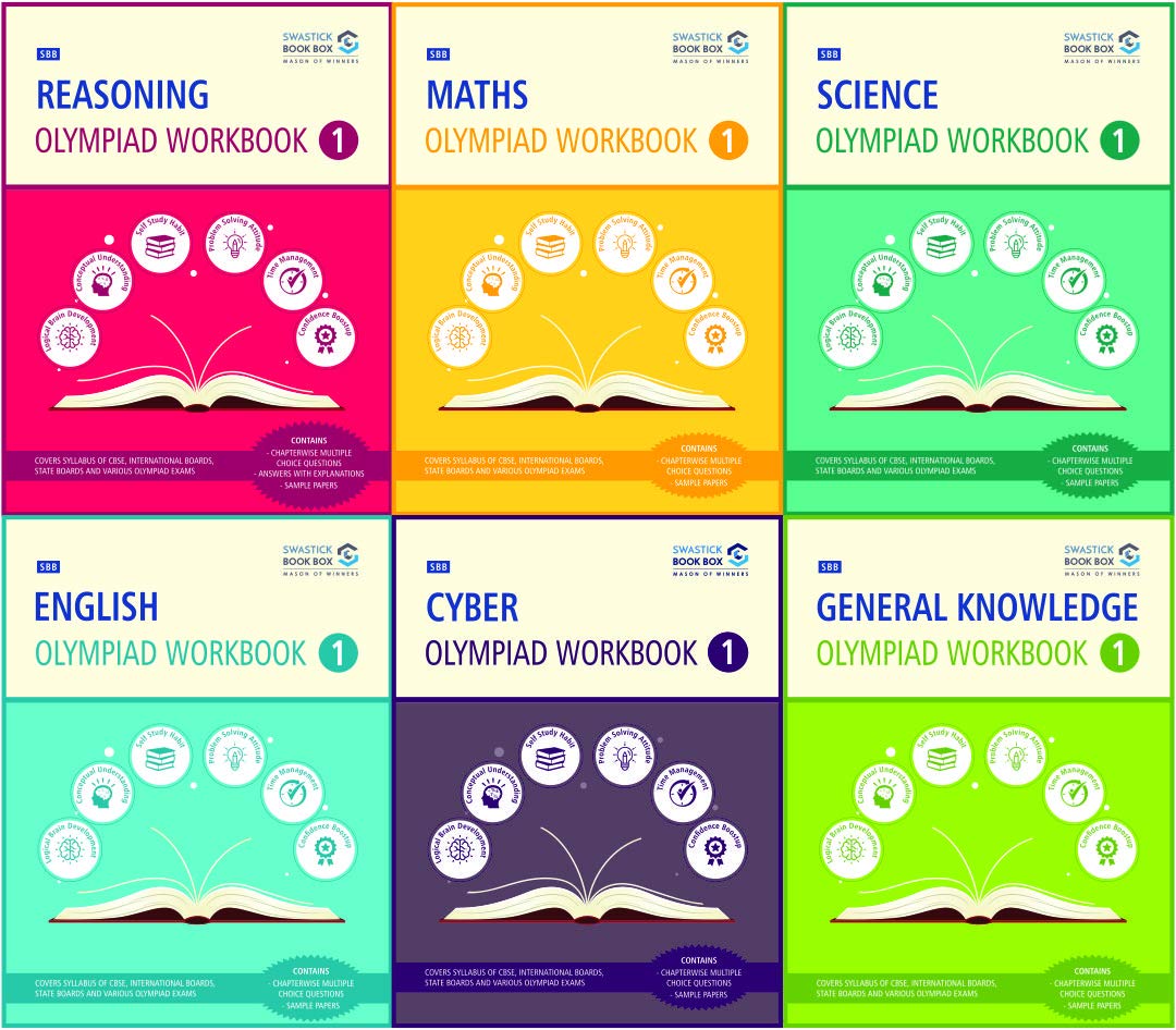 Olympiad Books For Class 1  Reasoning, Maths, Science, English, Cyber & GK