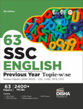 63 Ssc English Previous Year TopicWise Solved Papers (2010  2023)  Cgl, Chsl, Mts, Cpo 5Th Edition | 2400+ Verbal Ability Pyq