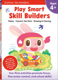 Play Smart Skill Builders Age 4+: PreK Activity Workbook with Stickers for Toddlers Ages 4, 5, 6: Build Focus and Pencontrol S