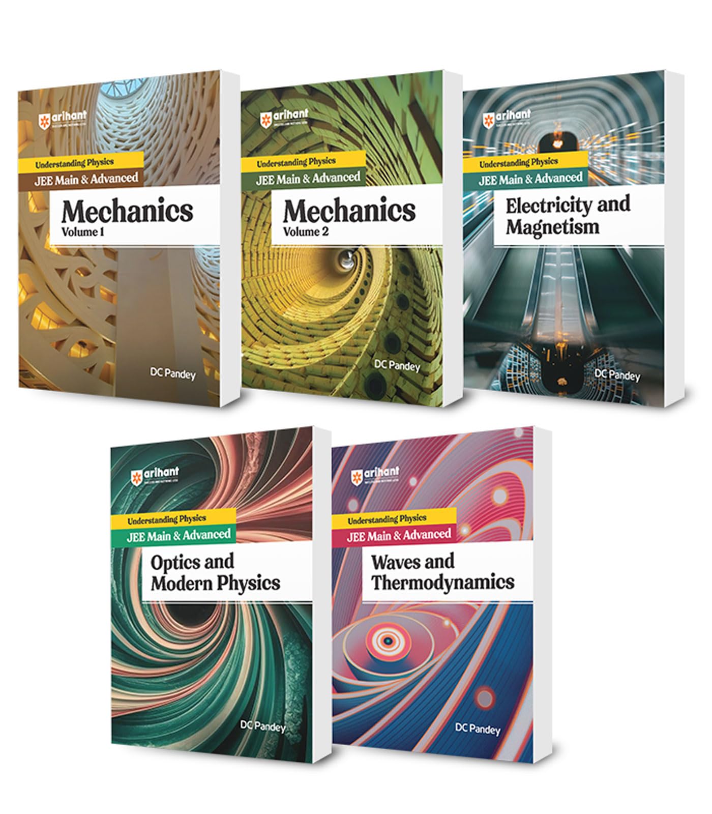 Arihant Understanding Physics for JEE Main and Advanced (Set of 5)| Mechanics Volume 1 and 2, Waves,Thermodynamics, Electricity,
