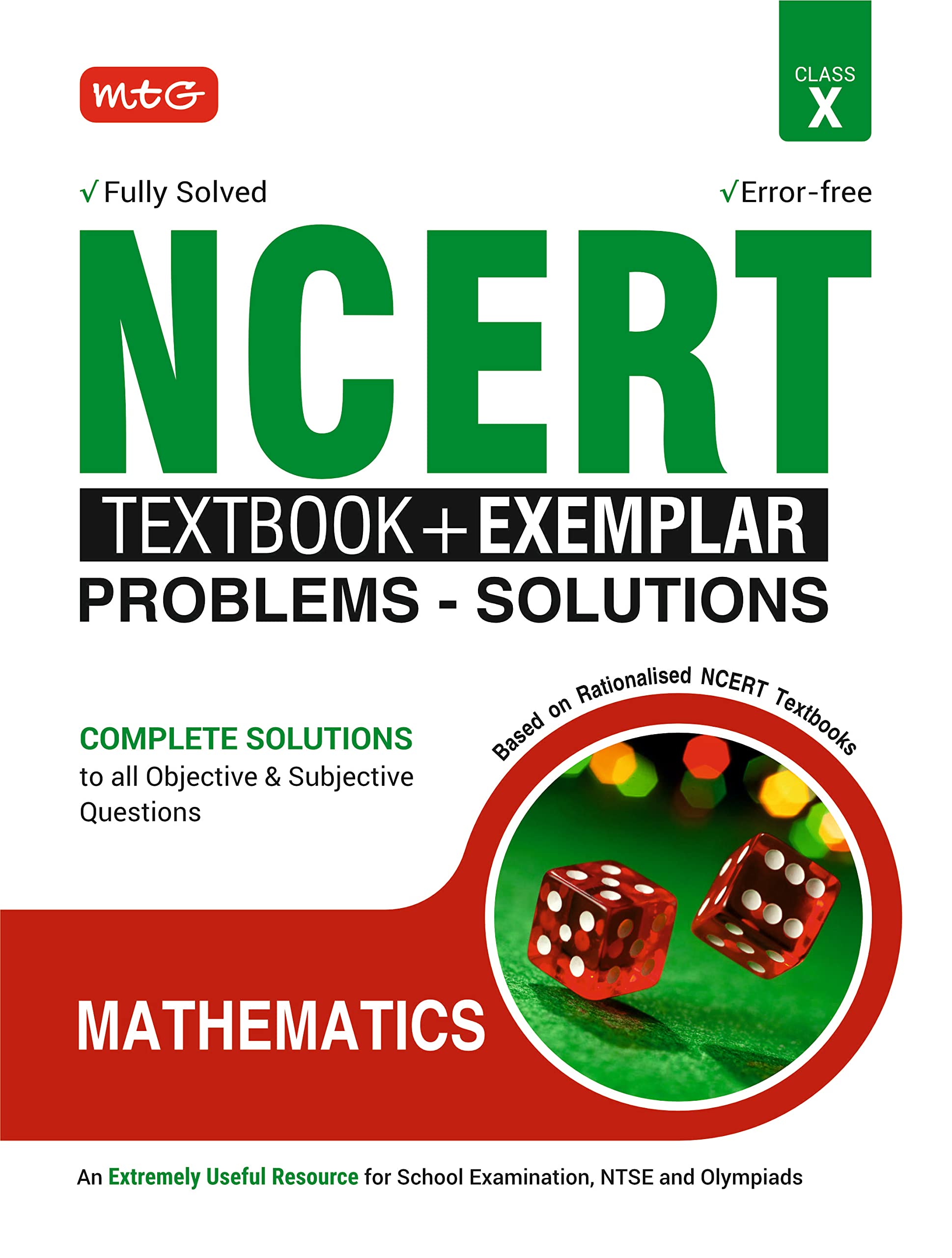 Mtg Ncert Textbook + Exemplar Problem Solutions Class 10 Mathematics | Complete Solutions To All Objective & Subjective Question