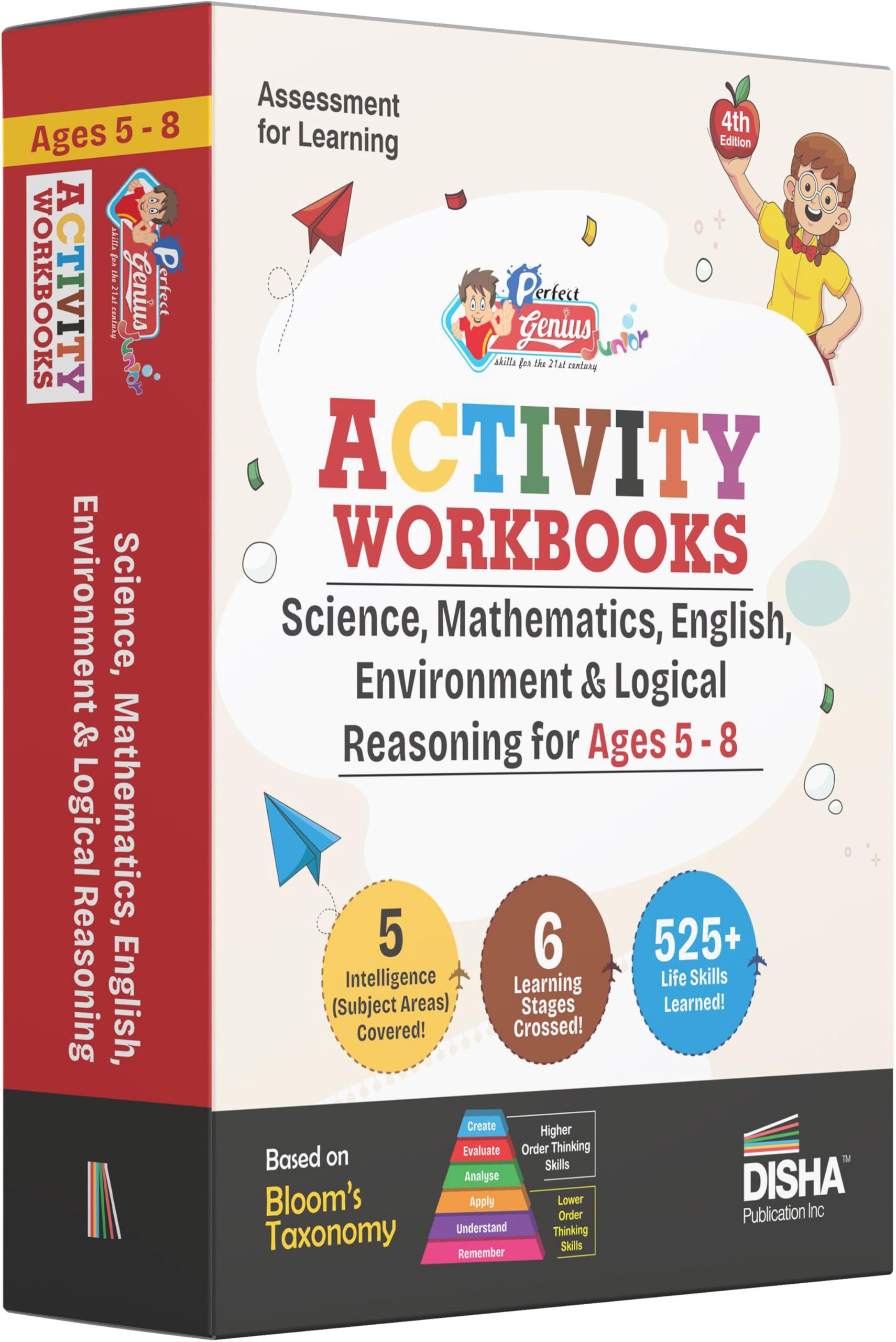 Disha Perfect Genius Junior Activity Workbooks For Science, Environment, Mathematics, Logical Reasoning & English For Ages 5 To 