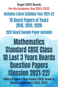 Mathematics Standard Cbse Class 10 Last 3 Years Boards Question Papers (Session 202122) : Maths Previous Year Papers Cbse Grade