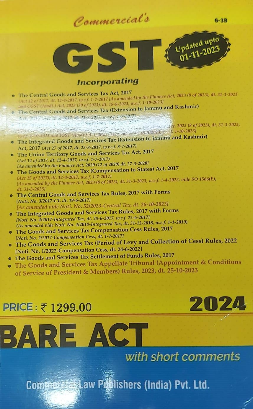 GST Acts with Rules, 2017 (As amended by the Finance Act, 2023)