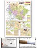 Uttarakhand Political (English) (Size 70 X 100 Cms)|Laminated Both Sides