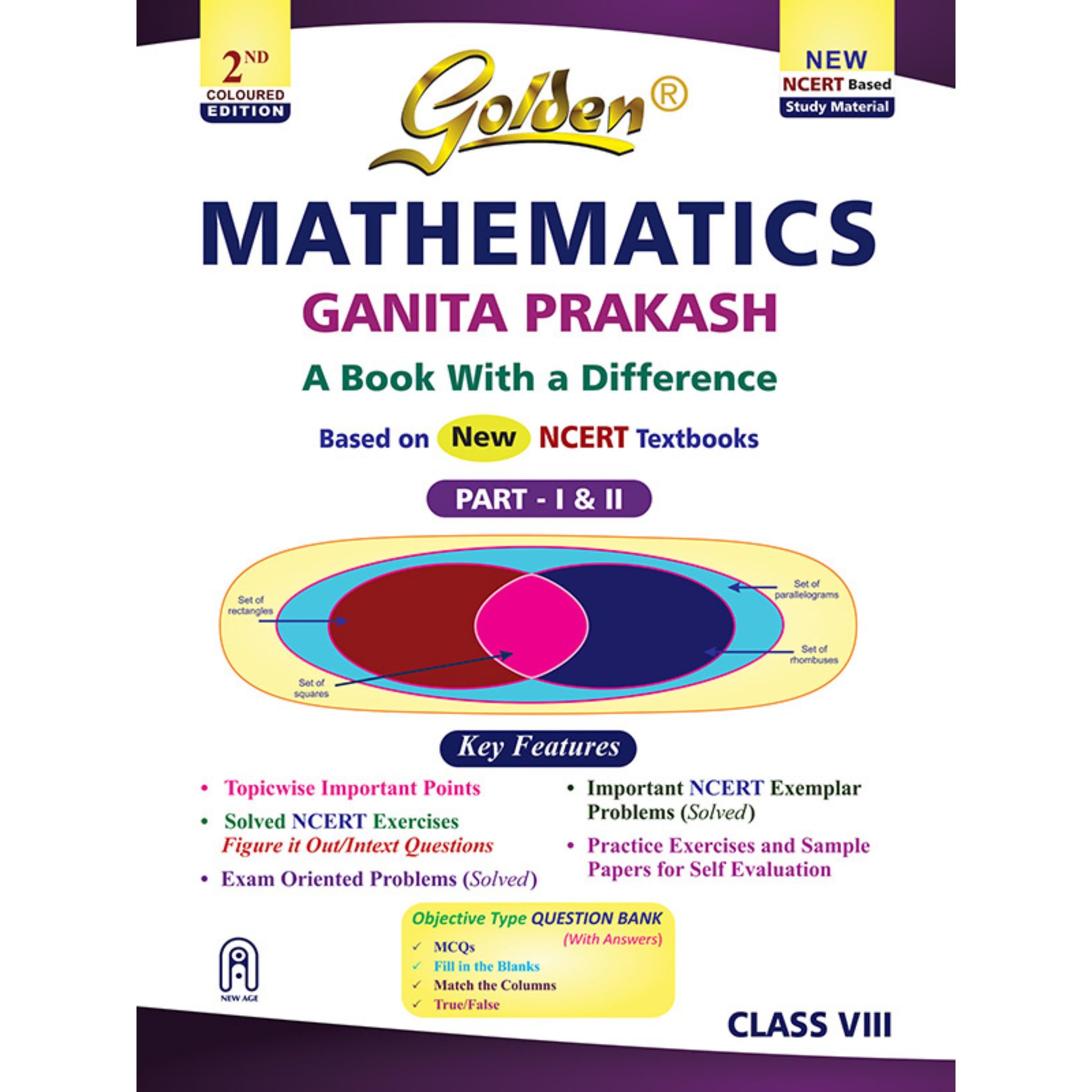 Golden Mathematics Study Material Based on NEW NCERT Ganita Prakash Part1&2 For Class 8 | For CBSE 2027 Exams | Summary | Figur
