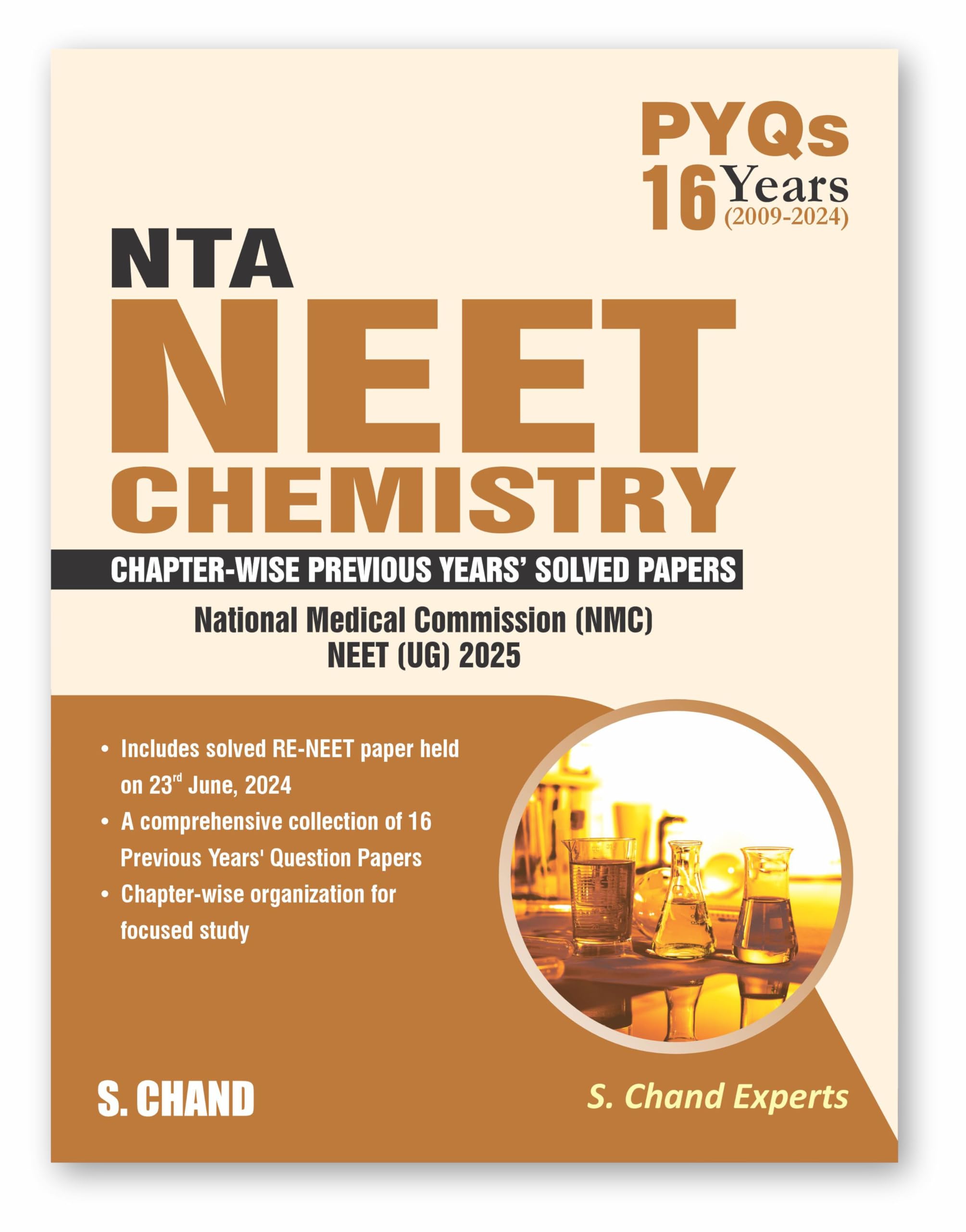 PYQs 16 Years (20092024) NTA NEET Chemistry Previous Year Solved Question Papers with NEET PYQ Chapterwise Topicwise Solutions 