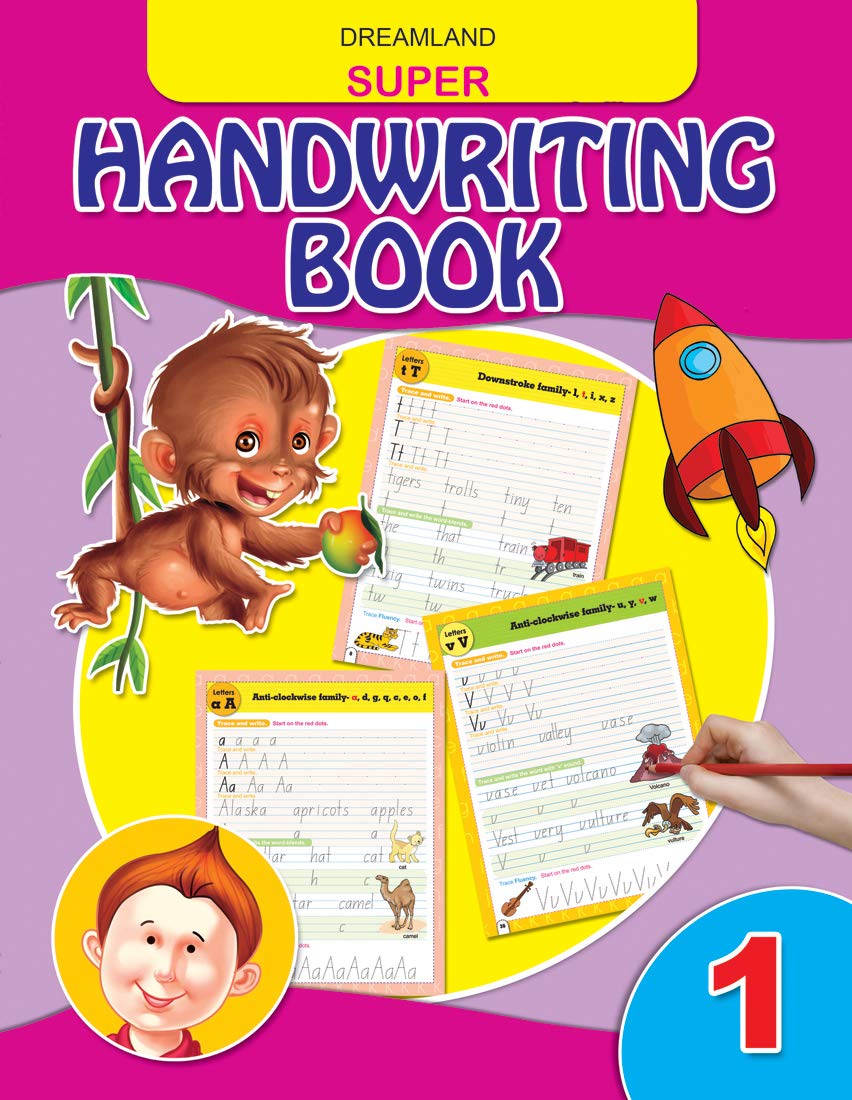 Super Handwriting Book 1 | Early Learning Handwriting Practice for Kids Ages 35 | 64 Pages of Alphabet Tracing, Word and Senten