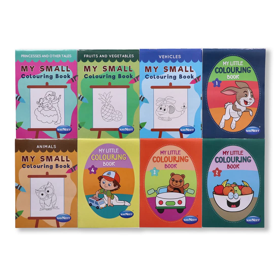 Navneet My Small Colouring Book And My Little Colouring Book Combo Pack  Copy Colouring Series Pack Of 8 Books Travelling Pac