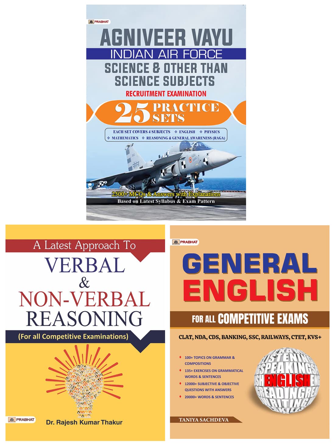 Agniveer Vayu Science and other than Science Subjects) 25 Practice Sets + General English Book for Government & Competitive Exam