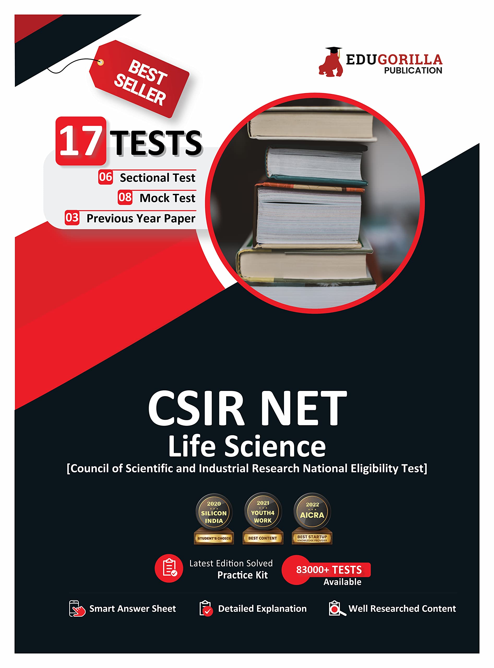 Csir Net Life Science Exam 2024 (English Edition)  17 Solved Practice Tests (8 Mock Tests, 6 Sectional Tests And 3 Previous Yea
