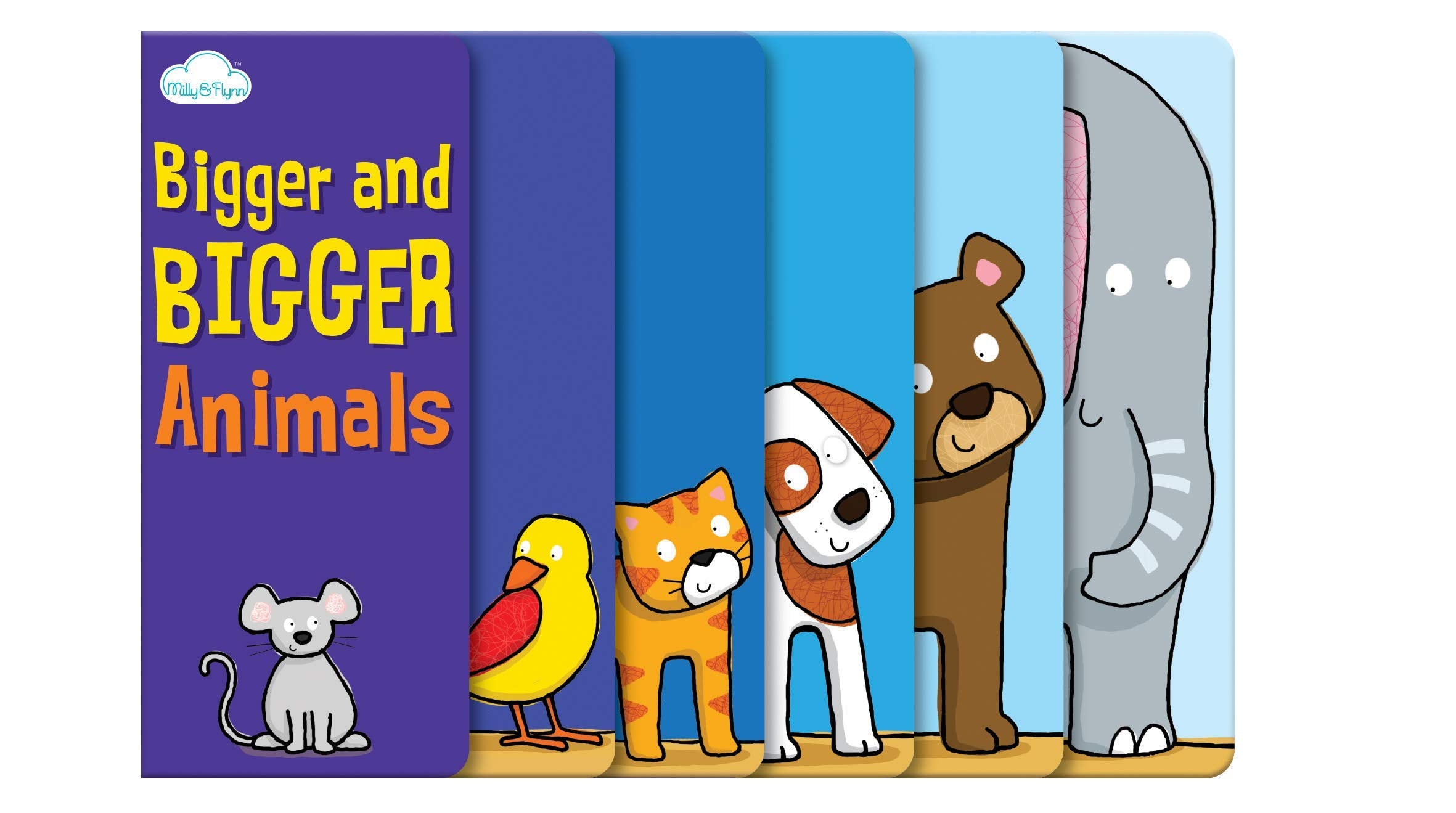 Bigger And Bigger Animals: Layered Page Story Board Book