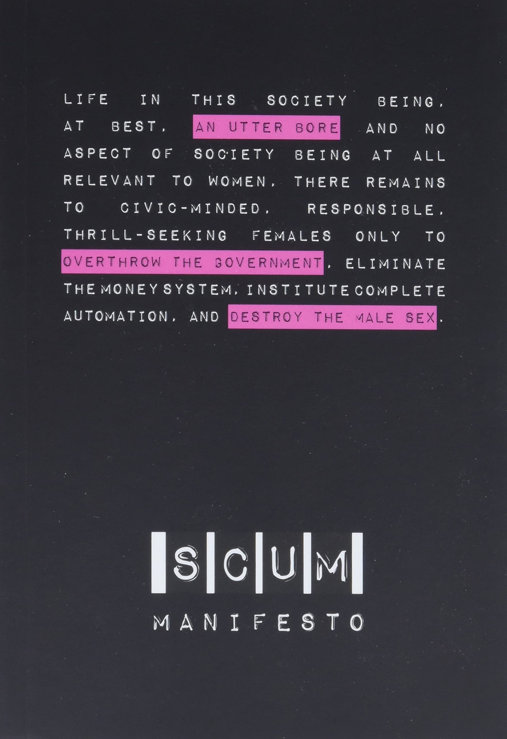 SCUM Manifesto