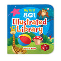 My First 8 in 1 Illustrated Library Board Book  Alphabet, Numbers, Animals, Birds, Colours, Shapes, Fruits, Vegetables  Board 