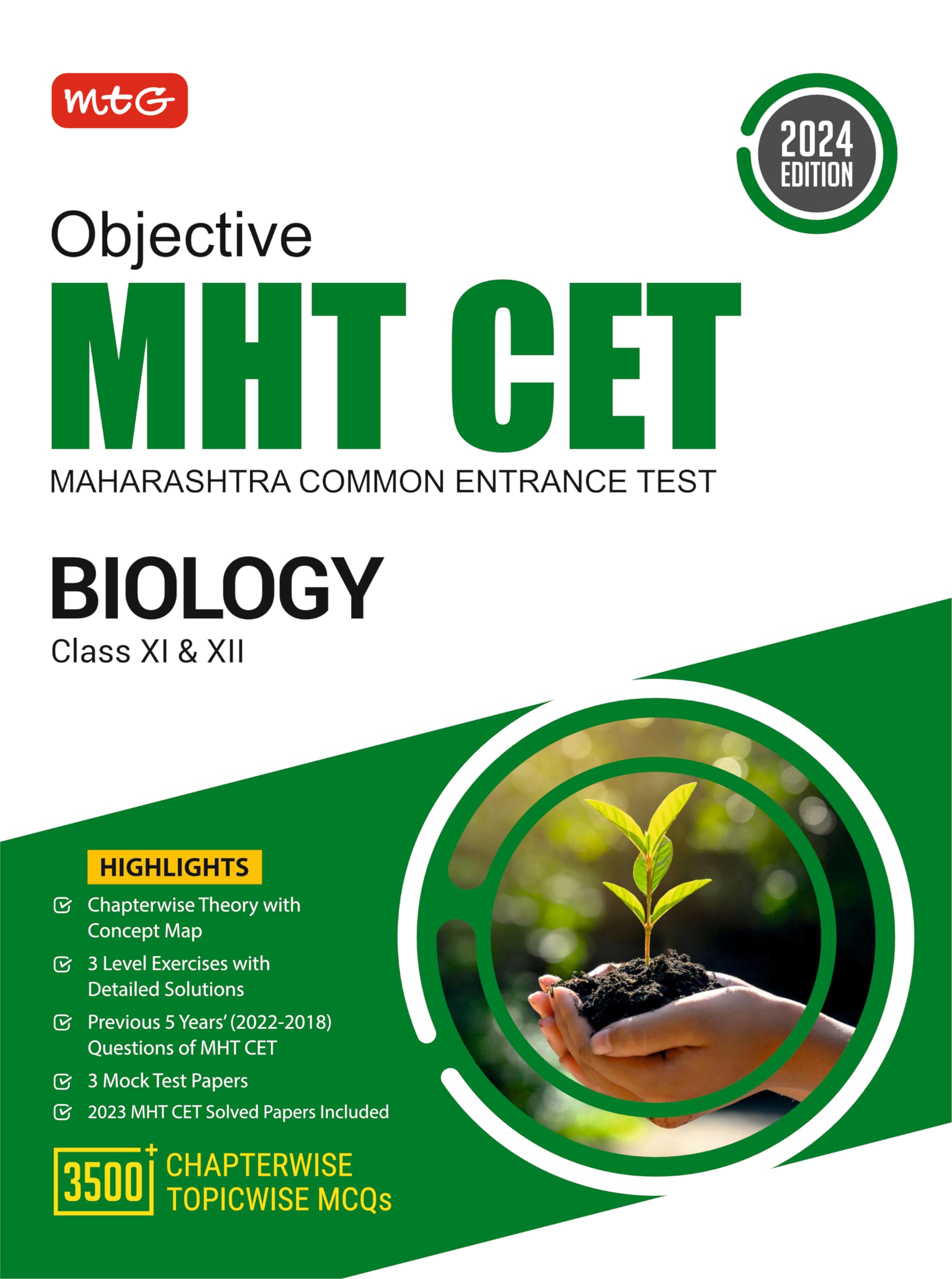 MTG Objective MHT CET Chapterwise Theory with 5 Previous Years Solved Questions Papers Biology (PYQs) Books For 2024 Medical Ent