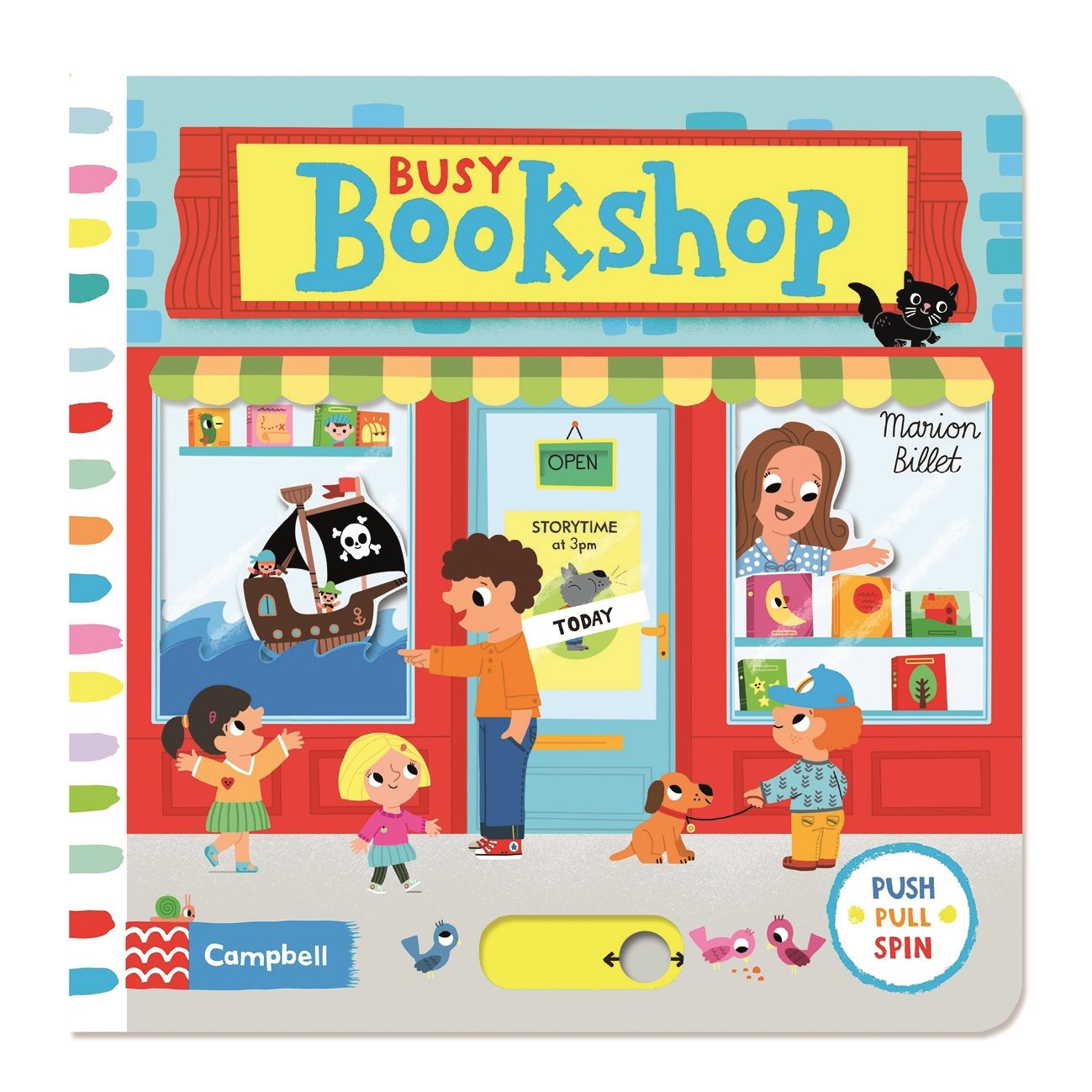 Busy Bookshop (Campbell Busy Books, 11): A Push, Pull, Slide Book
