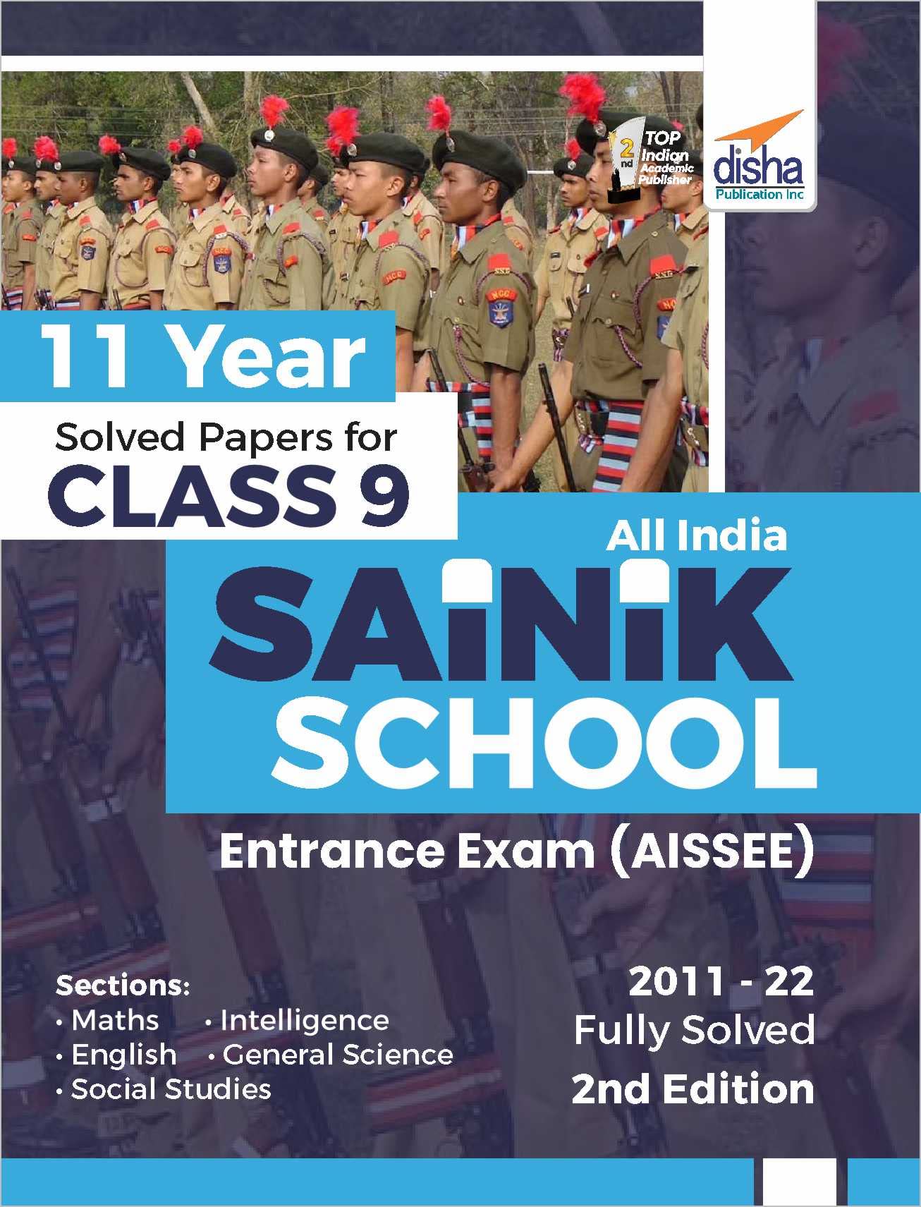 11 Year Solved Papers For Class 9 All India Sainik School Entrance Exam (Aissee)  2Nd Edition
