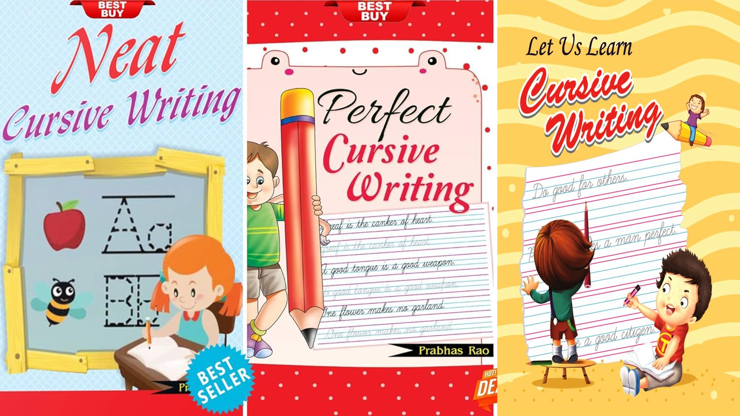 Neat Cursive Writing + Perfect Cursive Writing + Super Cursive Writing (Set of 3 Books)