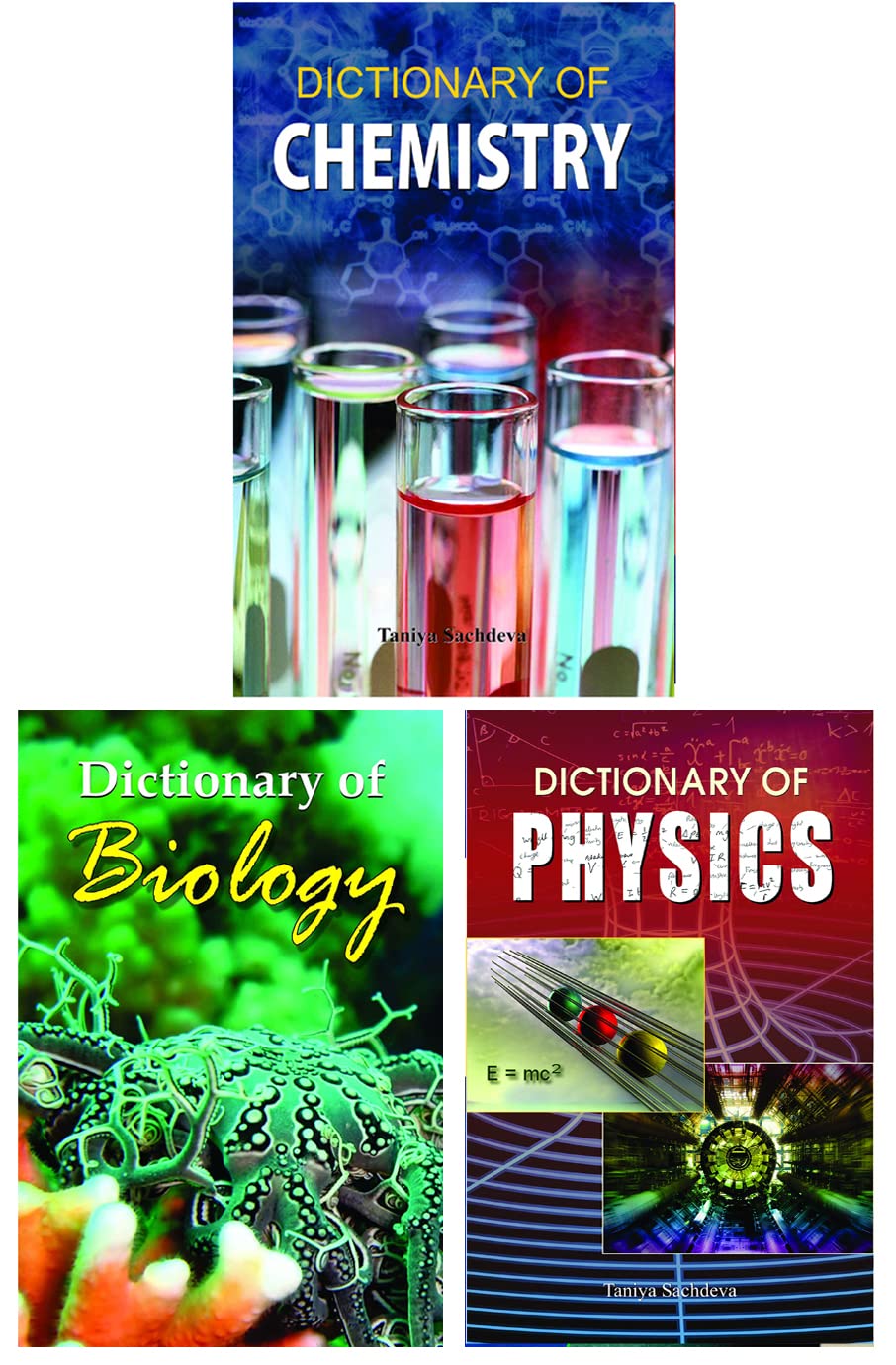 Dictionaries Books Combo  Dictionary of Chemistry + Dictionary of Physics + Dictionary of Biology (Sets of 3 Books)